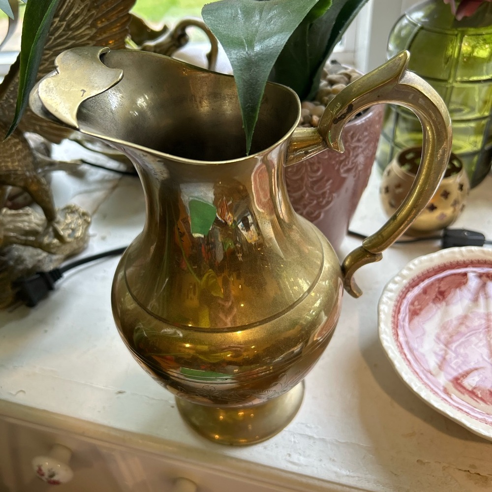 Vintage Brass coated epns Pitcher